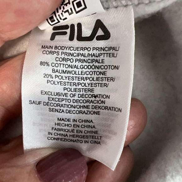 Fila Womens XL Purple White Grey Quarter Zip Pullover Sweatshirt Top NWOT - Picture 13 of 13